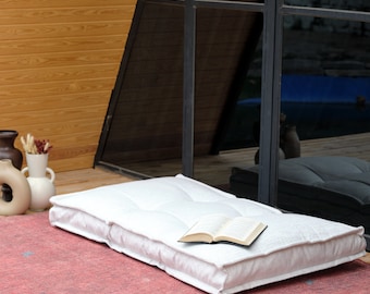 Linen Floor Cushion, Window Bench Cushion