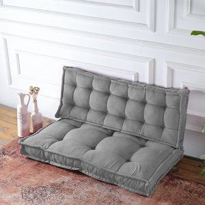 French Style Floor Cushion, Custom Tufted Bench Cushion, Mudroom Meditation Floor Cushion