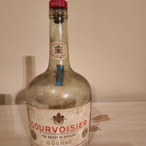 Vintage 1960s Courvoisier Cognac Bottle