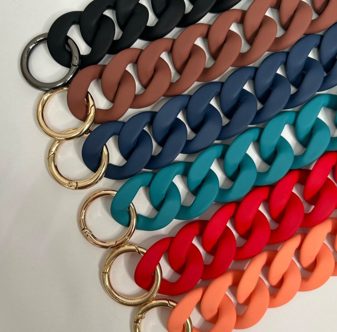 Smooth Finish Acrylic Large Chunky Chain Link Bag Strap Etsy