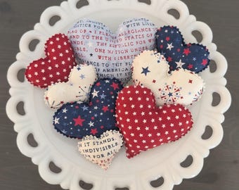 Heart Bowl Fillers: Americana Tiered Tray Decor, Set of 8