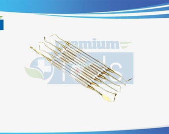 5 Sets of 6 PCS Gold Resin Aesthetics Lnstrument Resin Filling Dental Operator Aesthetic Restoration