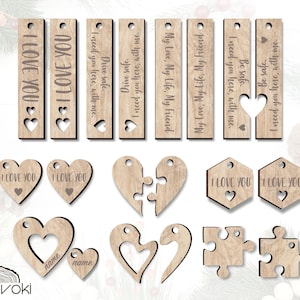 Schlüsselbund svg Bundle Laser geschnitten Datei, Valentinstag Schlüsselbund svg, paar Herz Schlüsselbund svg