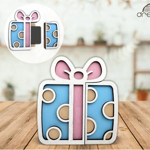 gift card holder svg laser cut file, gift card box svg, layered card holder, happy birthday svg, valentines day file, svg file glowforge