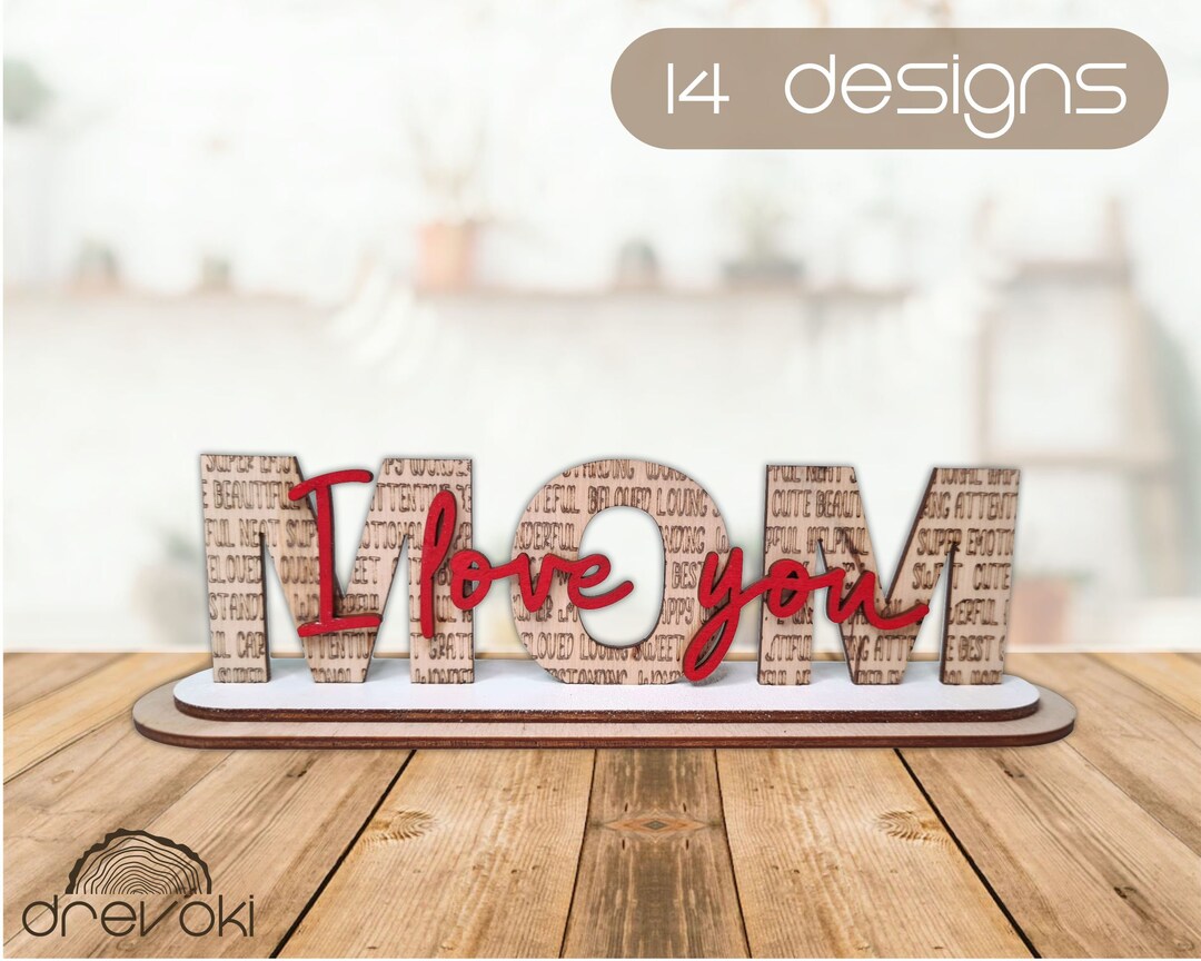 Mothers Day Svg Bundle, Mom I Love You Card Svg, Laser Cut File ...