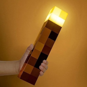 Minecraft Torch LED Night Light - Bedroom Decorative Lamp - Minecrafter Gift - Children's Bedroom Decoration - Gift for kids- Christmas gift