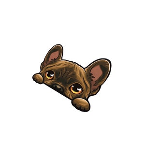 French Bulldog Peeker Sticker (holographic)