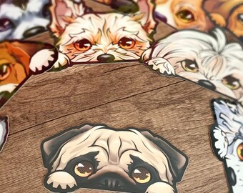 thumbnail image 2 of Hidove Funny Cartoon Pug Car Coasters Pack Of 2,Absorbent Car Coasters Pack Of 2 Absorbent Car Coasters Drink Cup Holder Coasters With A Finger Notch For Easy Removal 2 of 9