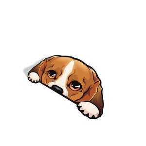 Beagle Peeker Sticker (holographic)