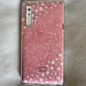 Pink Glitter & White Hearts - Onyx Boox Palma Insert