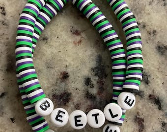 Beetle juice clay bead bracelets