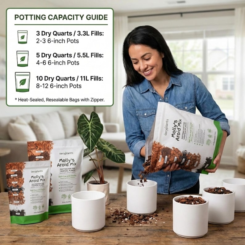 Molly's Aroid Mix – Soilless Potting Mix for Tropical Indoor Plants image 5
