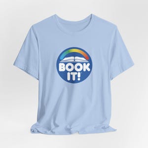 Retro Book It Tee, Unisex T-Shirt for Book Lovers, Nostalgic 90s Gift, Pizza Reading Shirt, Bookworm Top