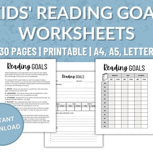 Printable Kids&#39; Reading Goal Worksheets