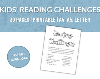 13 desafíos de lectura para niños que se pueden imprimir