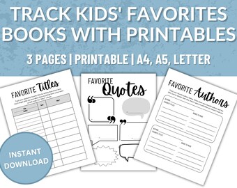 Seguimiento de los libros favoritos de los niños con imprimibles