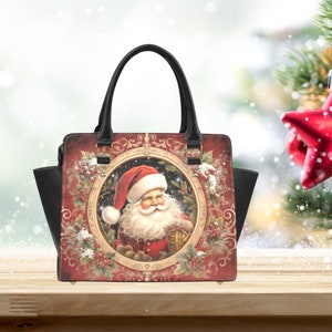 Novelty Purse Christmas Tree Bag Vegan Leather Round Crossbody Santa Purse Vintage Christmas Decorations 1950s Vintage Style Christmas Etsy Canada