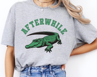 Camiseta universitaria con estampado de cocodrilo - Afterwhile
