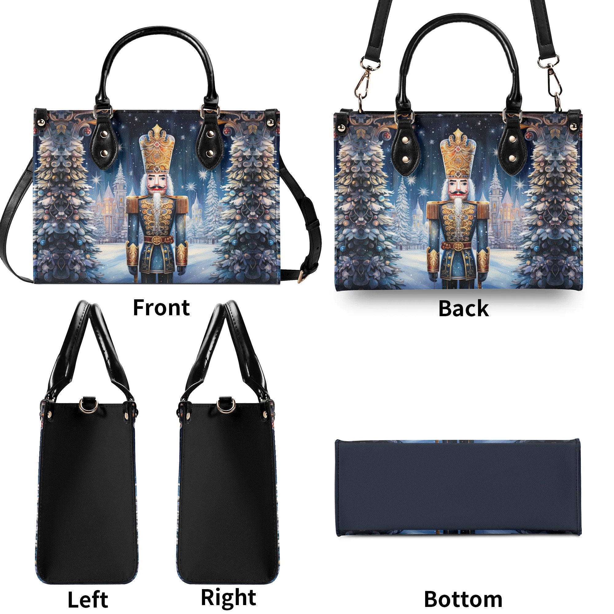 Discover Nutcracker ladies handbag with removable strap, Christmas