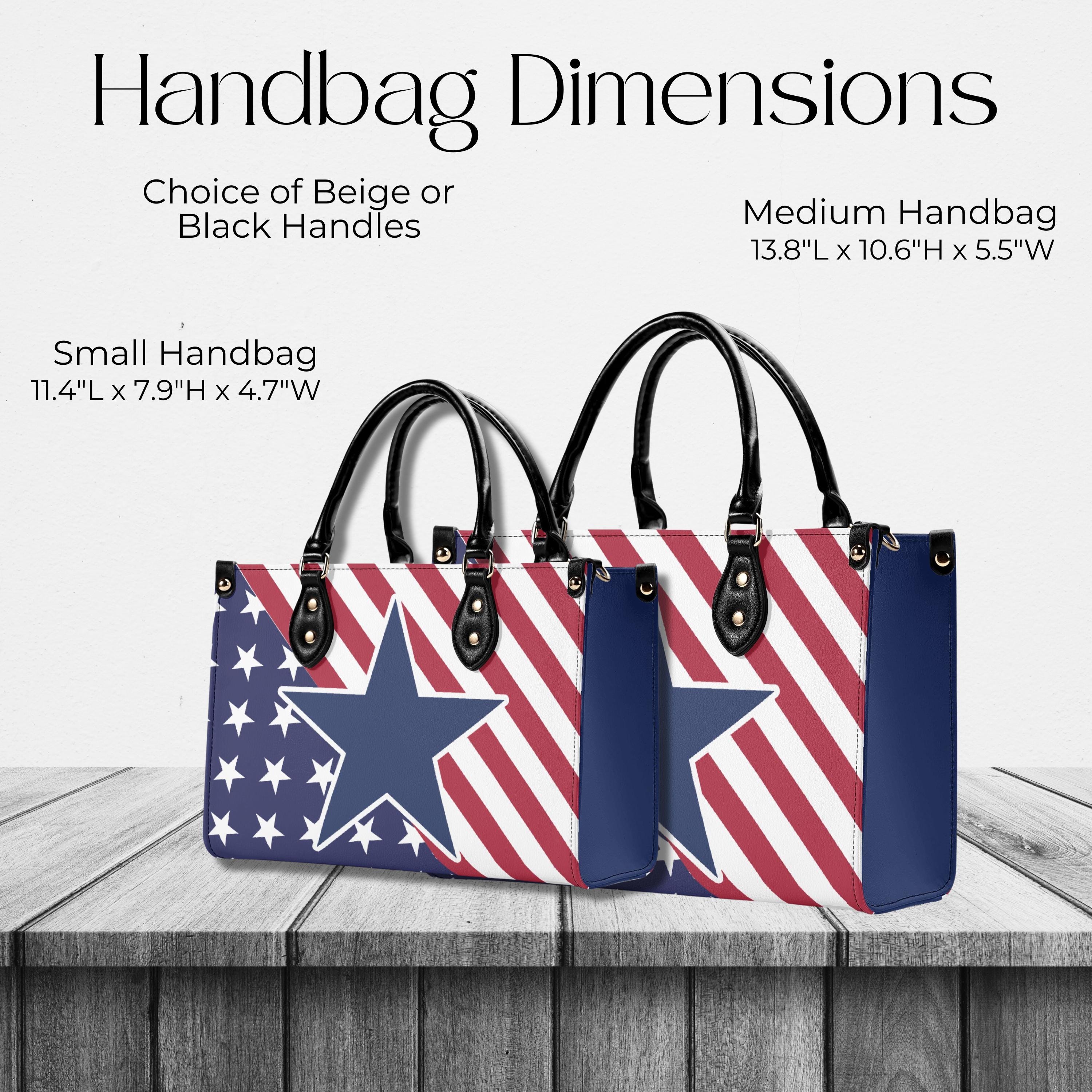 Patriotic American Flag Handbag, USA Stars and Stripes Purse, 4th