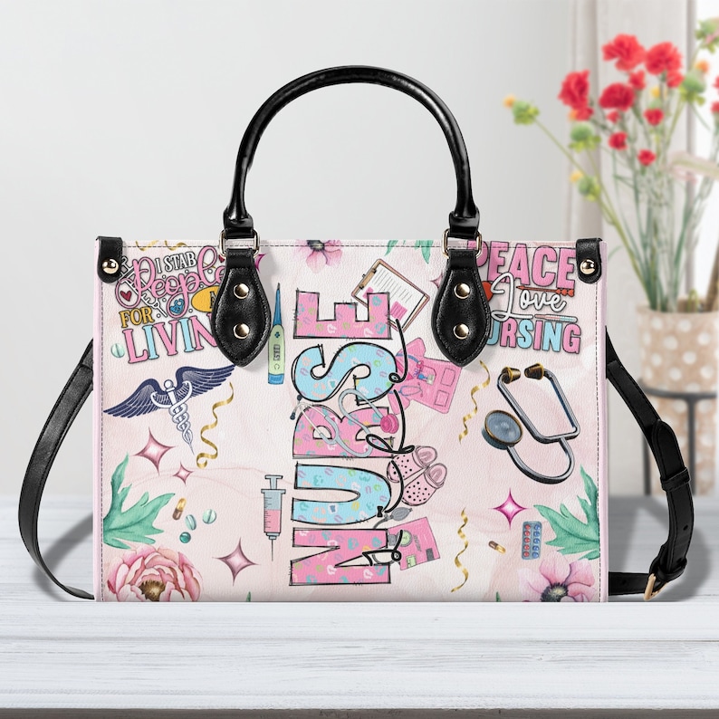Nursing Handbag with medical art design