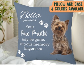 Pet Memorial Photo Pillow, Pet Loss Gift, Dog Memorial Pillow Case, Cat Memorial Pillow, Pet Remembrance, Custom Pet Photo, Memorial Pillow