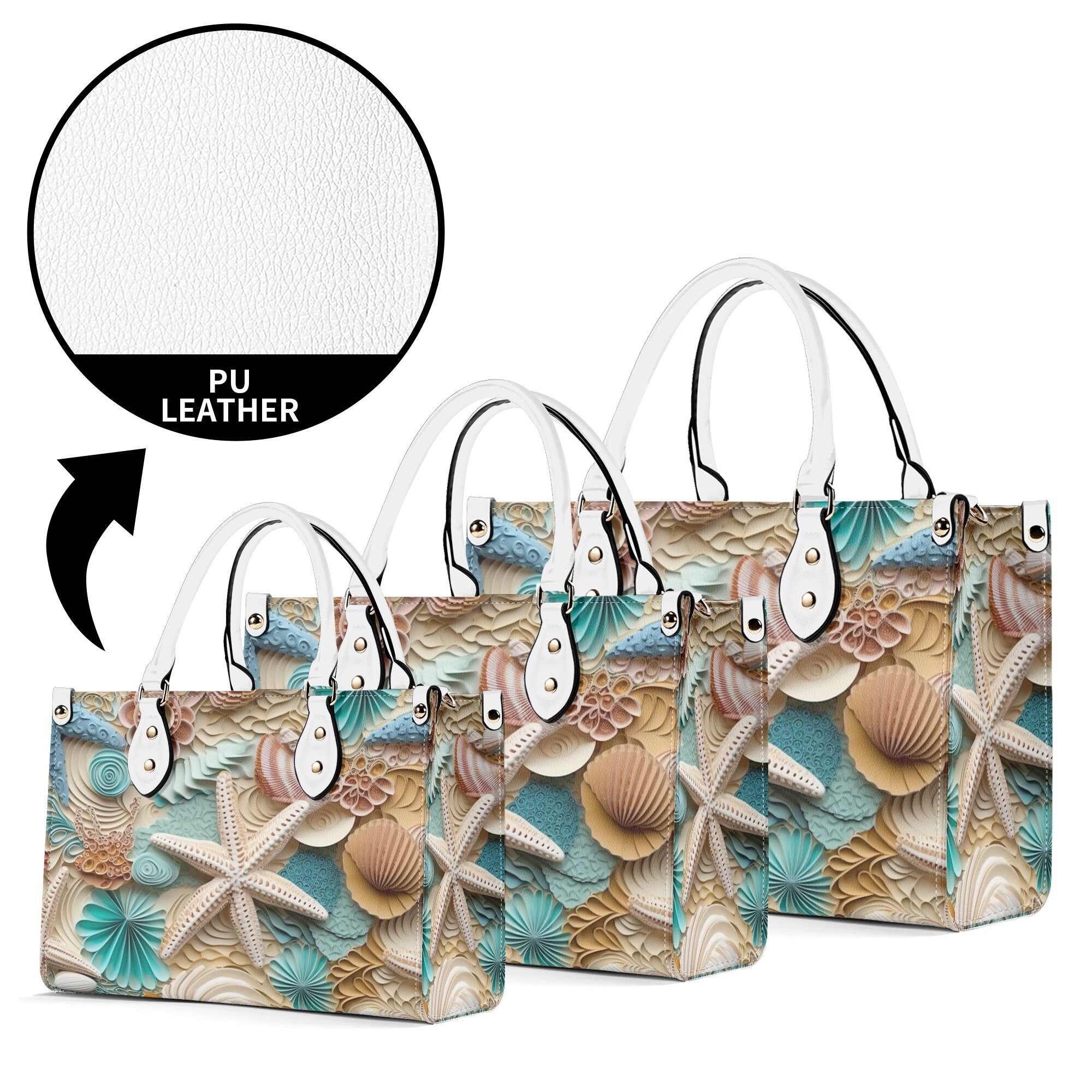 Shell Design Handbag Seashell Design Purse, Coastal Chic Handbag - Etsy