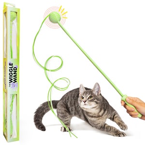 The Wiggle Wand™ Cat Toy 2024 New & Improved Version Green