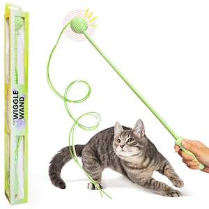 Perfect gift for cat lovers – durable and interactive Wiggle Wand cat toy