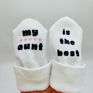 Baby Shower Gift, Baby Gifts from Aunt, Gifts for Mom to Be, Baby Socks, My Aunt is the Best Socks, Unisex Baby Gift, Gift for Baby