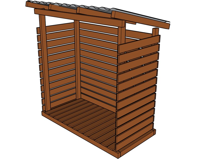 Firewood Storage Shed Plans / Simple Wood Storage Shed Plans Etsy