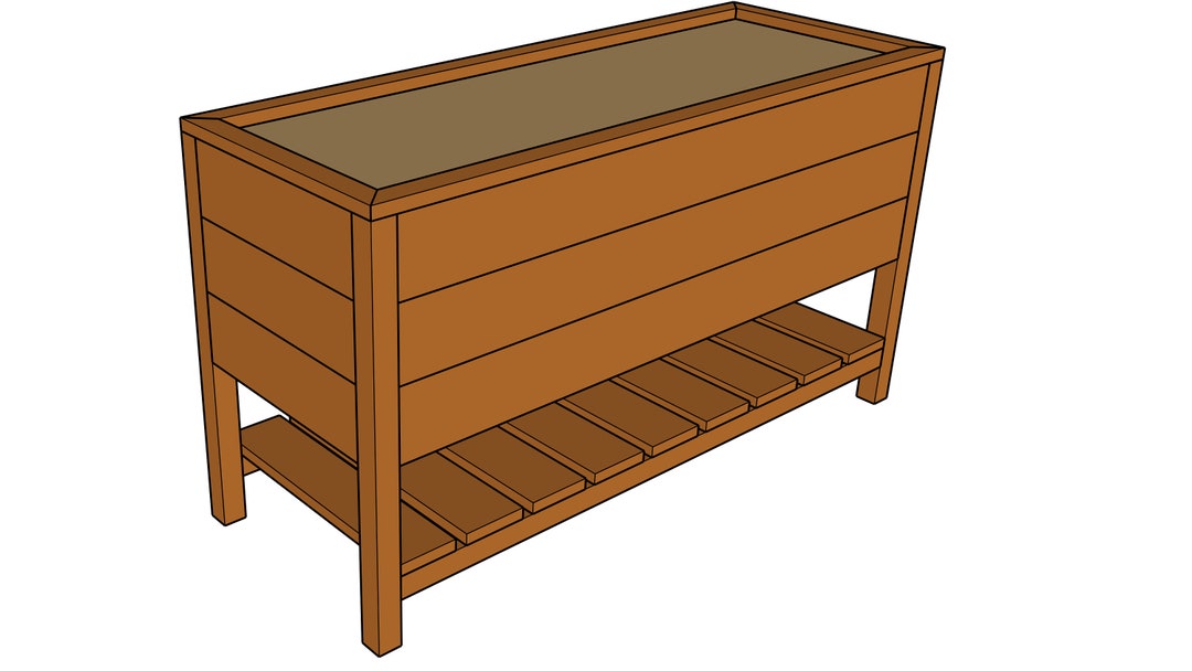 DIY Raised Planter Box Plans Garden Planter Plans Outdoor Etsy UK