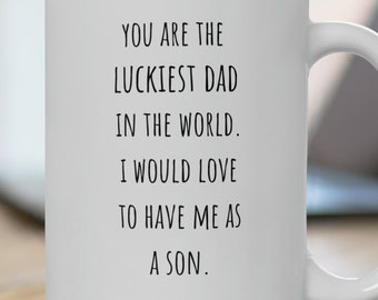 Luckiest Dad, Birthday Funny Gifts, Funny Office Mug, Funny Couple Gift, Humor Mug, Coffee Mug Funny, Sarcastic Mug, Funny Coffee Mug,