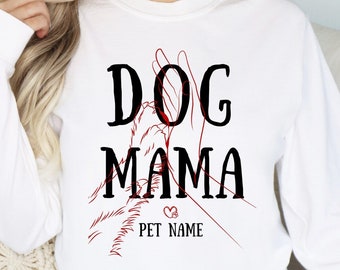 Hunde Mama T-Shirt, personalisierte Hundemama, Muttertagsgeschenk, neue Hundemama Shirt, Hunde T-Shirt, Mama Shirt, Shirt für Hundeliebhaber, benutzerdefinierte Hundemama Geschenk