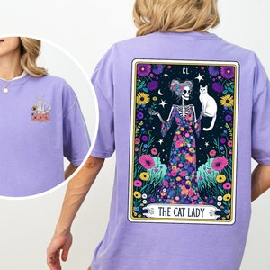 Cat Mama Tarot Card T-shirt, Happy Mother's Day, Cadeau voor kattenliefhebber, Custom Cat Shirt, Moederschap Shirt, Rocker Mom Gifts, Moederdag Cadeau,