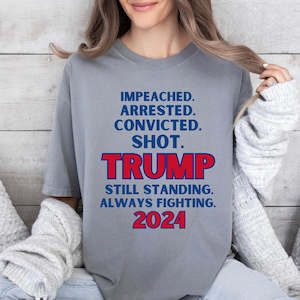T-shirt Trump Shot, presidentsverkiezingen 2024, shirt Republikein, Trump 2024, Make America Trump Again, Maga, stem op Trump, Trump wordt verliezer