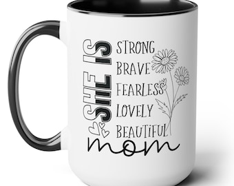 Elle est maman, tasses à café, 15 oz, cadeau fête des mères, tasse fête des mamans, cadeau vie de maman, tasse grand-mère, fête des grands-mères, tasse à café pour maman, cadeau grand-mère,