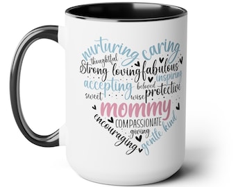 Taza de café del corazón de mamá, regalo del día de la madre, taza del día de la mamá, regalo de la vida de la mamá, taza de la abuela, taza de la abuela, día de la abuela, taza de café para mamá, regalo de mamá,