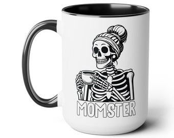 Taza de café Momster, Regalo del Día de la Madre, Taza del Día de la Mamá, Regalo de la Vida de la Mamá, Taza de la Primera Mamá, Taza de Maternidad, Regalo de la Nueva Mamá, Primer Día de la Mamá, Madrastra