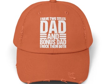 Bonus Dad Distressed Cap, Vatertagsgeschenk für die Stiefväter, Geschenk für ihn, Trucker Hats, Dad Life Cap, Geburtstagsgeschenk für Papa, New Dad Gift