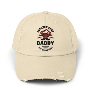 Chef Grill Dad Distressed Cap, father&#39;s day gift, gift for dad, new dad gift, husband gift, personalized gift, daddy hat, gift for grandpa