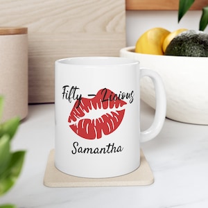 Personalized Fifty-Licious Birthday Mug, funny 50th birthday mug, custom birthday gift, sister birthday gift, custom birthday mug, 50th mug