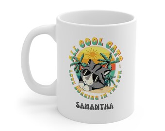 Personalized Cool Cats Mug, Funny Cat Lover mug, Coworker gift, customized gift, funny office gift, Cat Mom Gift, cat lover mug, custom mug
