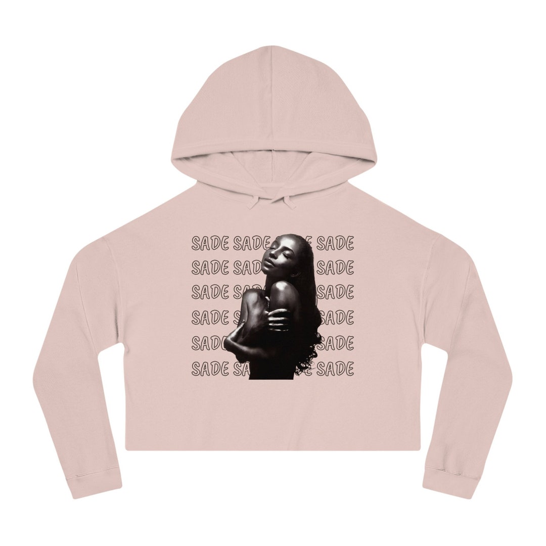Sade Love Deluxe Album Cover Text Pattern Women's Cropped Hooded ...