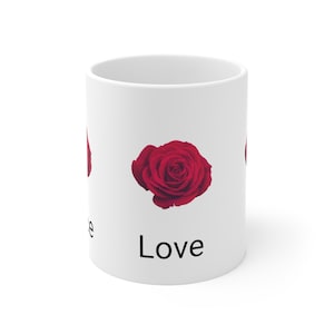 Rose Ceramic Mug 11oz