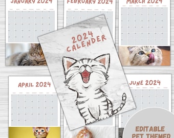 Huisdier thema planner, huisdier thema kalender planner, kalender planner, planner, bewerkbare planner, planner invoegen, afdrukbare planner, huisdier kunst