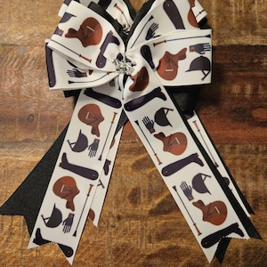 Equestrian Tack Hair Bows - Horse Show Bows