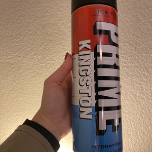 Customized name Prime themed water bottle. 20 oz.