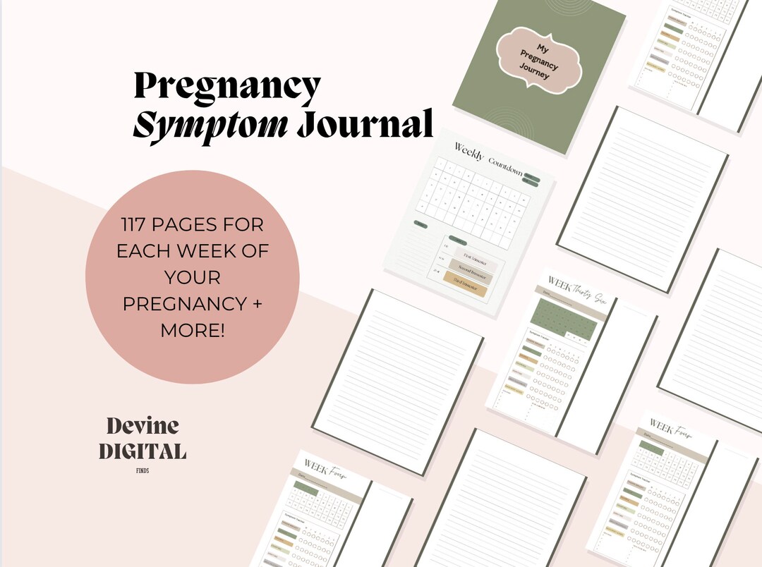 Pregnancy Journal Printable &amp; PDF Pregnancy Planner Track - Etsy