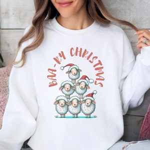 Baa-ry Christmas SweatShirt, Christmas Gift, Womens Christmas Sweatshirt, Winter Shirt,  Xmas Gift, Christmas Sweater Women, Winter Sweater